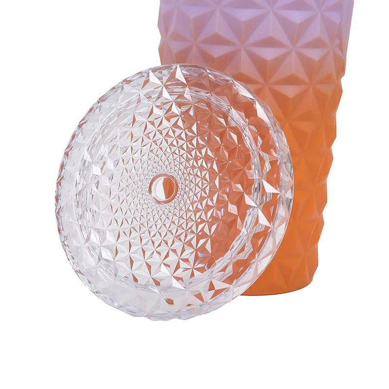 Градиент алмаза мозаичный стеклянный пластиковый тумблер