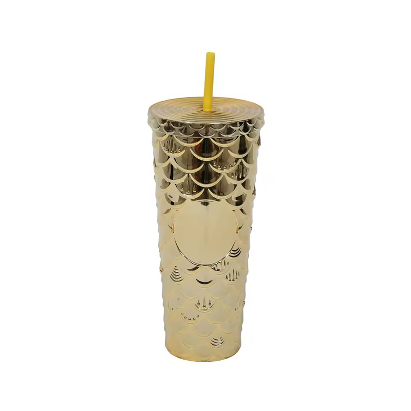 Творческий декоративный блестящий пластиковый тумблер