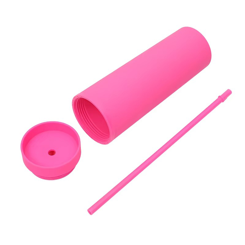 Стройный цилиндрический различные цвета пластиковый тумблер