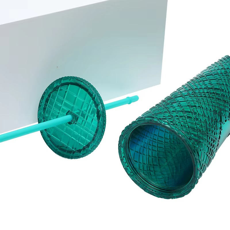 Гемстоуны инкрустация текстура двойной слой пластиковый тумблер