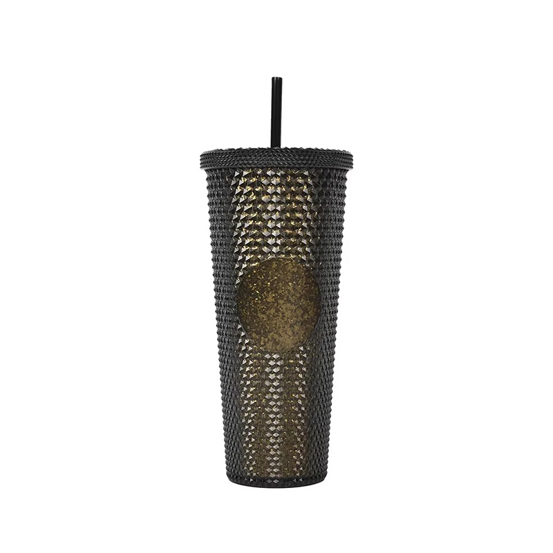 Красочные подарки пластиковый тумблер соломой
